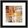 Silver and Amber 32" Square Framed Wall Art 