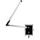 Silver and Black LED Plug-In Swing Arm Wall Lamp