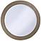 Silver and Gold Beaded 42" Wide Round Wall Mirror