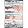 Silver and Rose Abstract 37 3/4"H Framed Canvas Wall Art