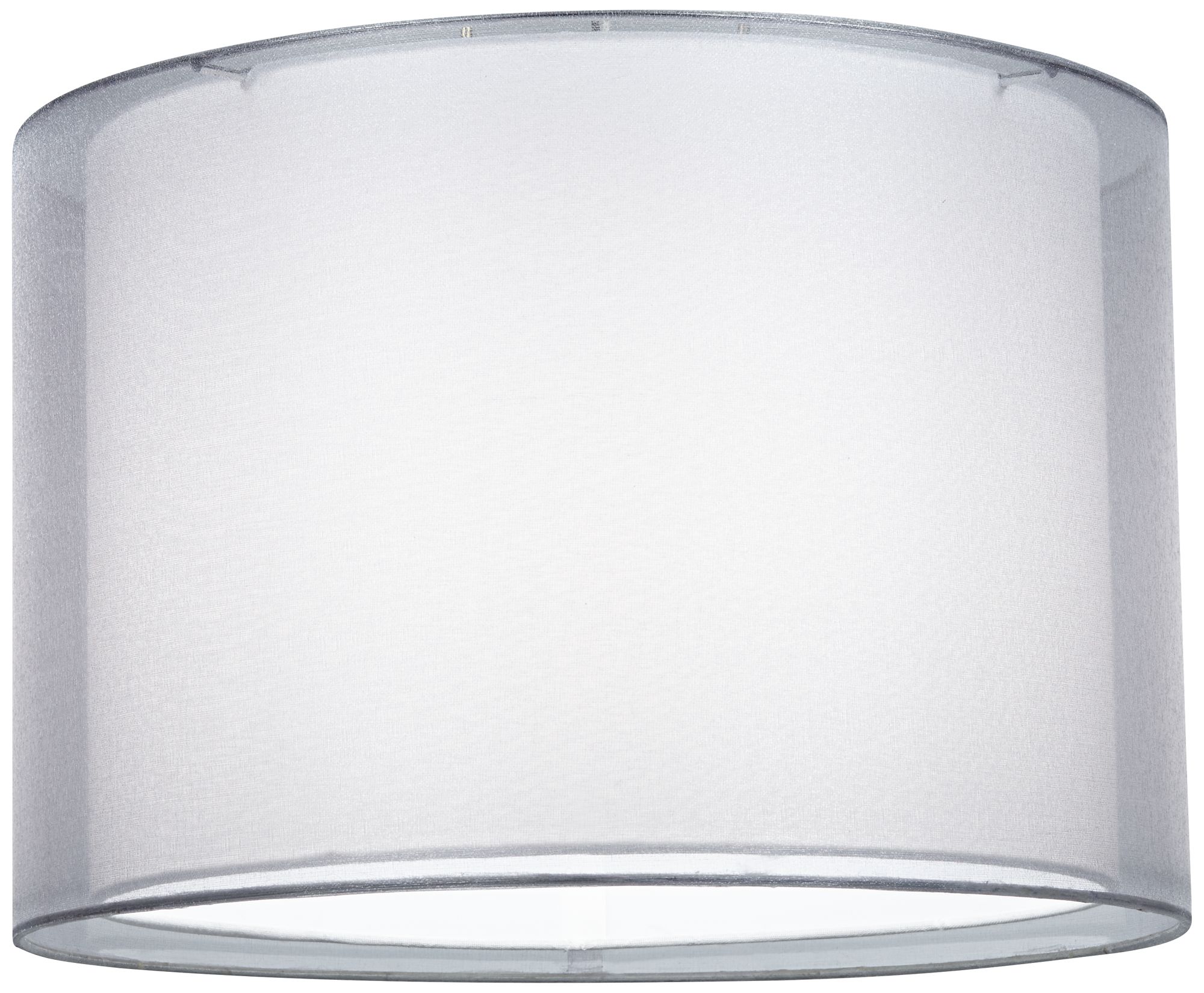 white and silver light shade