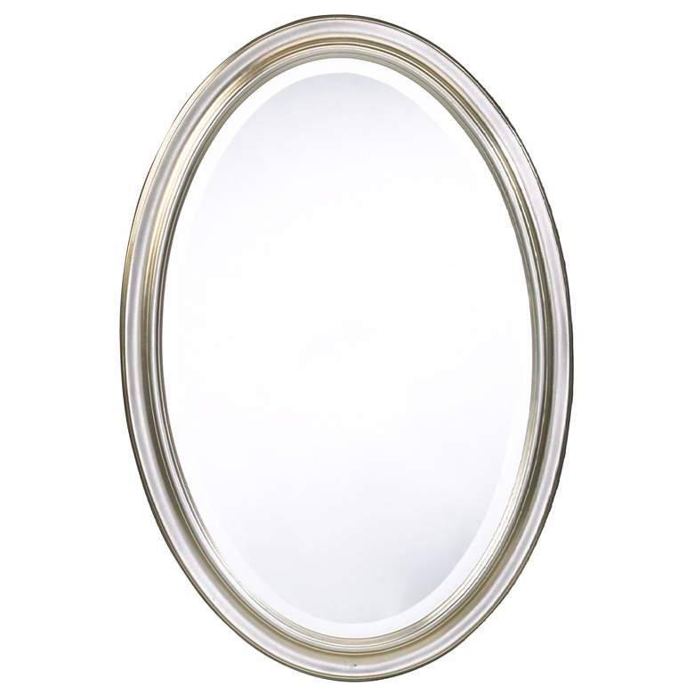 Image 1 Silver Blake 21 1/2 inch x 31 1/2 inch Oval Wall Mirror