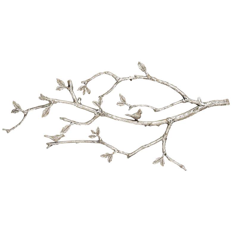 Image 1 Silver Branch 37 inch Wide Aluminum Wall Art
