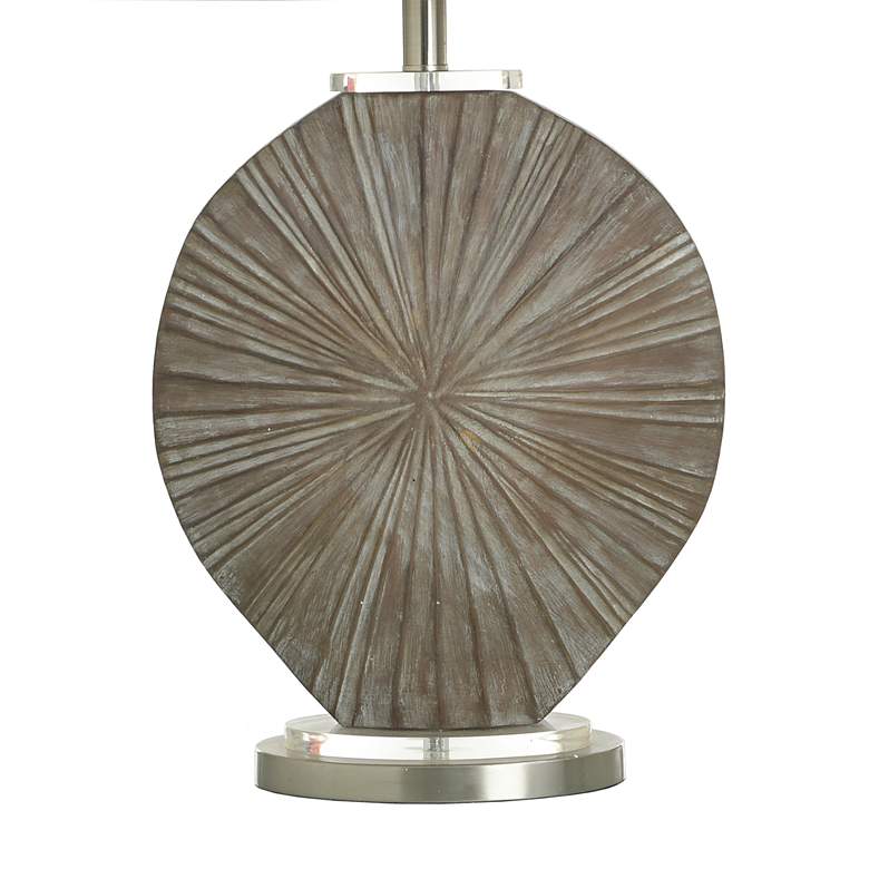 Image 4 Silver Burst 28" High Brushed Grey Table Lamp With Taupe Shade more views