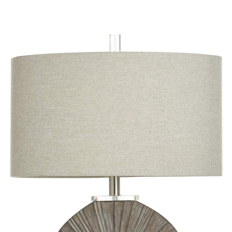 Image 5 Silver Burst 28" High Brushed Grey Table Lamp With Taupe Shade more views