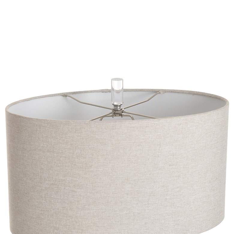 Image 6 Silver Burst 28" High Brushed Grey Table Lamp With Taupe Shade more views