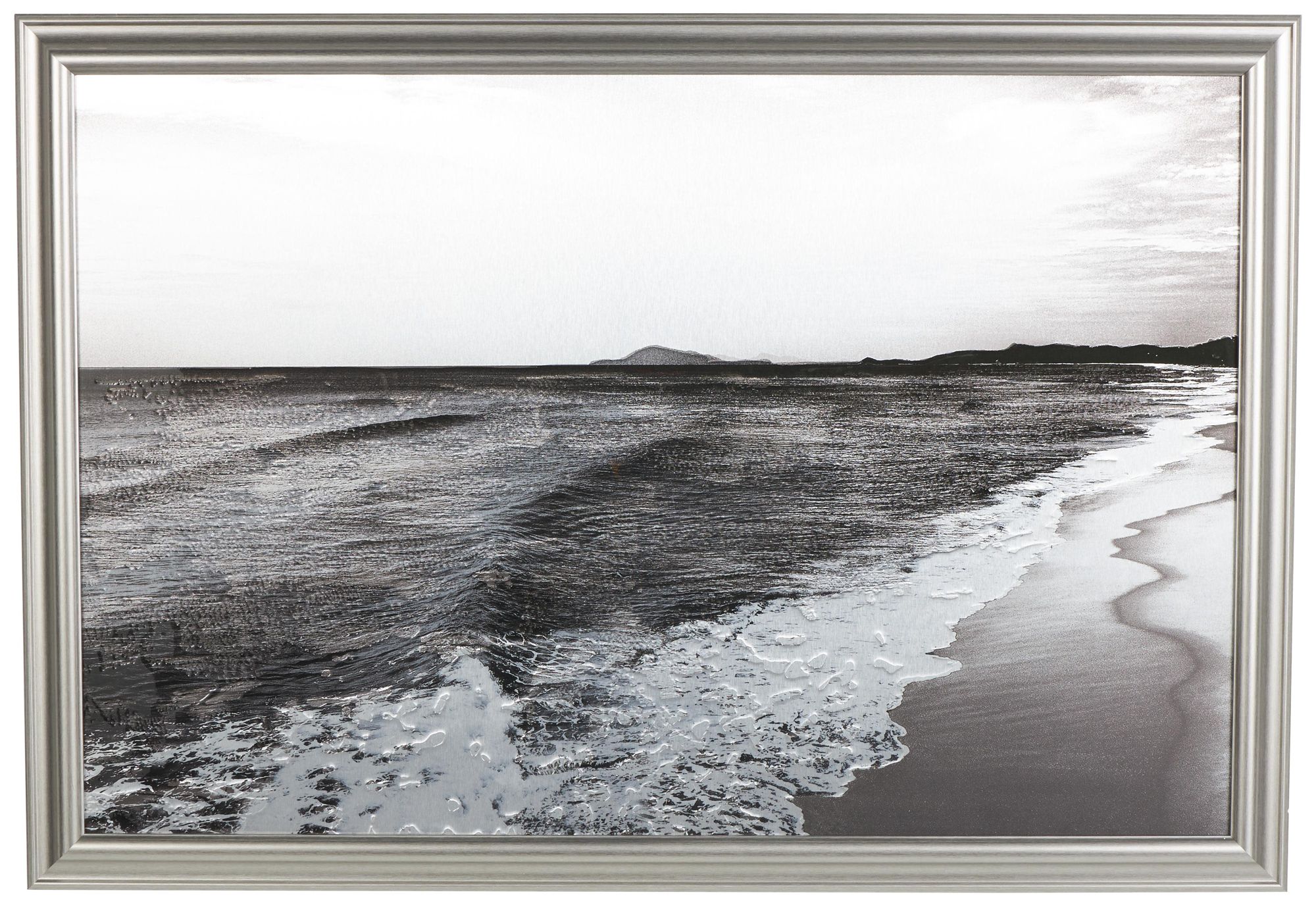 Image 2 Silver Canvas Contemporary Framed Wall Art, 51" x 1" x 36"