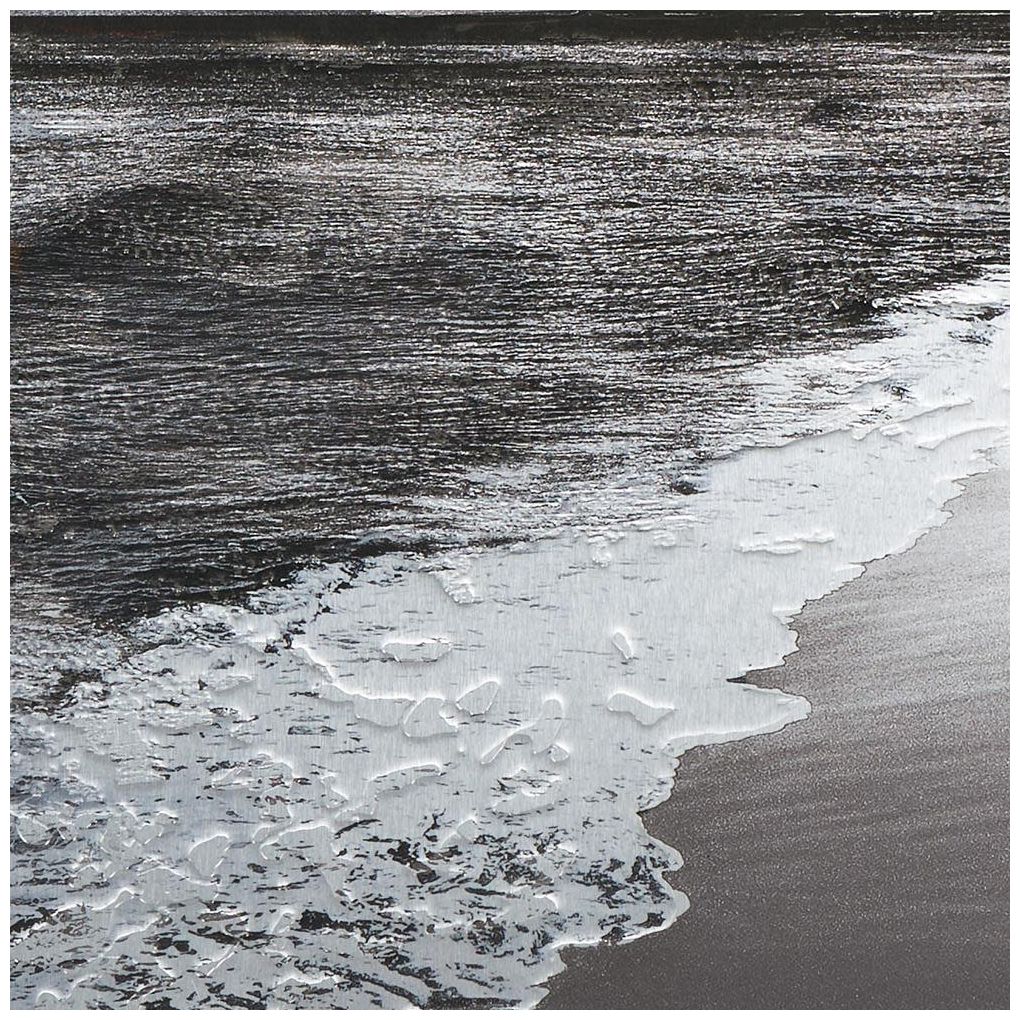 Silver Canvas Contemporary Framed Wall Art, 51" x 1" x 36"