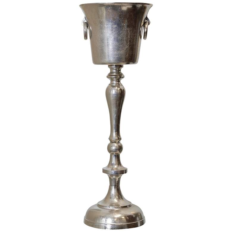 Image 1 Silver - Cast Aluminum Large Goblet - 33In Ht. X 11In W. X 11In D.