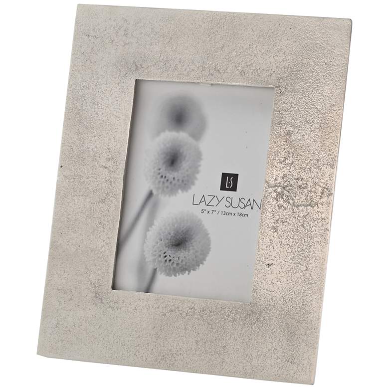 Image 1 Silver Cement 5x7 Photo Frame