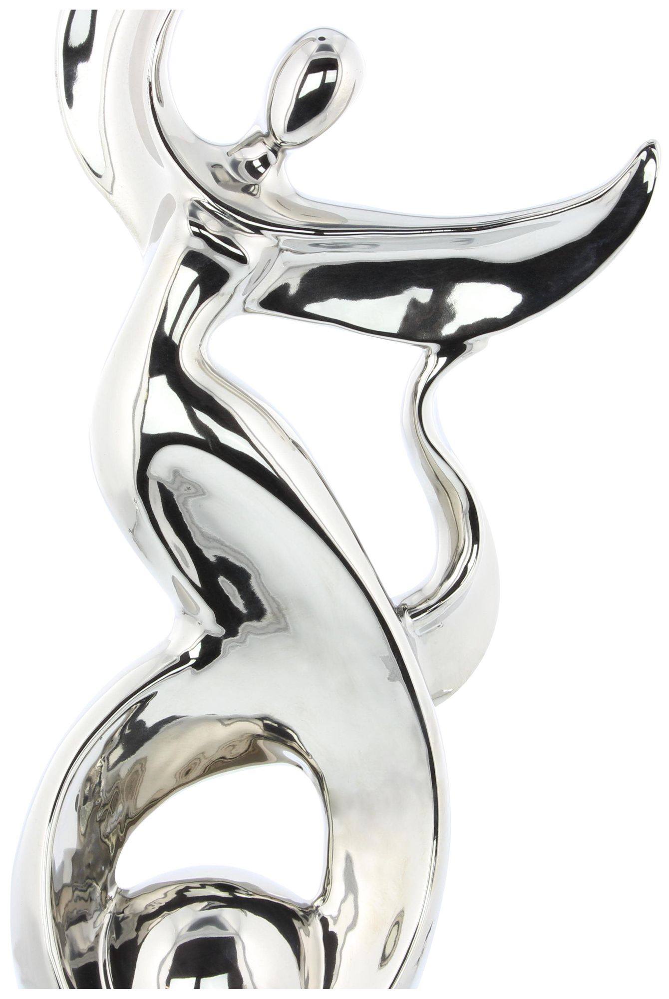 Image 3 Silver Ceramic Modern Sculpture, 10" x 5" x 25" more views
