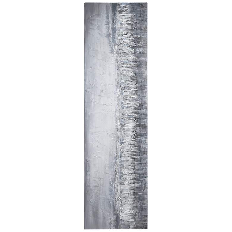 Image 6 Silver Dust 72" Wide Textured Metallic Canvas Wall Art more views