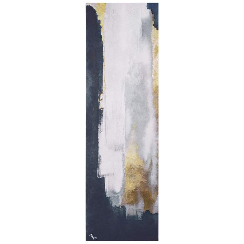 Image 1 Silver Elegance I" Rendered on Silver Shagreen Wrapped Canvas Wall Art