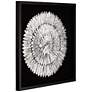 Silver Feathers 31 1/2" Square Modern Wall Art in scene