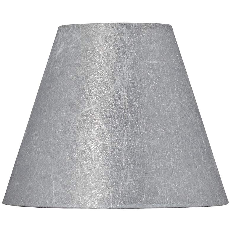 Image 1 Silver Fiber Translucent Empire Lamp Shade 3x6x5 (Clip-On)