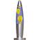 Silver Finish Yellow and Blue 13" High Motion Accent Lamp