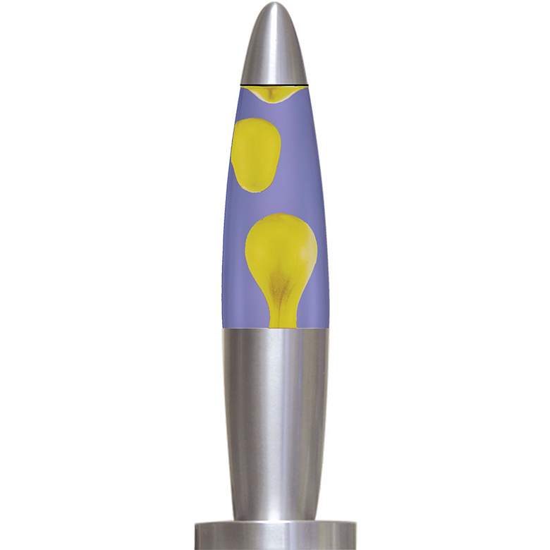 Image 1 Silver Finish Yellow and Blue 13 inch High Motion Accent Lamp