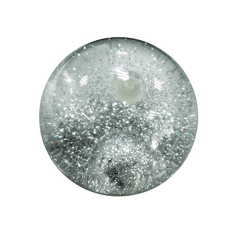 Image 1 Silver Flashing Glitter Bouncy Ball
