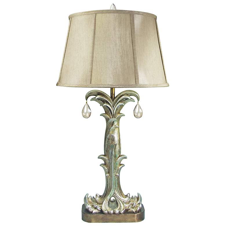 Image 1 Silver Fontaine Silver Leaf Table Lamp