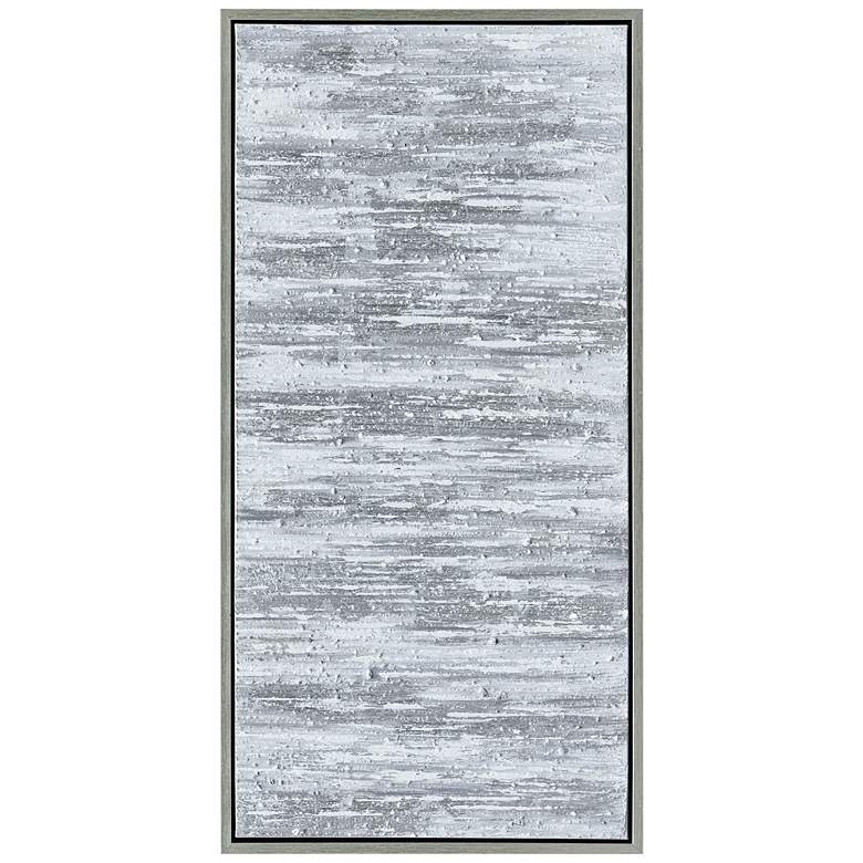 Image 2 Silver Frequency 48" High Metallic Framed Canvas Wall Art
