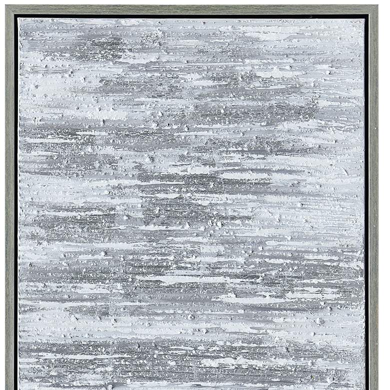Image 3 Silver Frequency 48" High Metallic Framed Canvas Wall Art more views