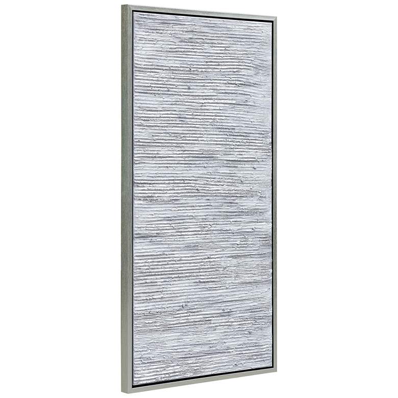 Image 4 Silver Frequency 48" High Metallic Framed Canvas Wall Art more views