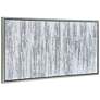 Silver Frequency 48" High Metallic Framed Canvas Wall Art in scene