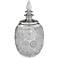 Silver Geometric Circles 13" High Ceramic Decorative Jar with Lid