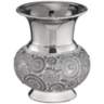 Silver Geometric Circles 9 1/2" High Modern Ceramic Vase