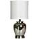 Silver Glass 19"H Accent Table Lamp w/ White Hardback Shade