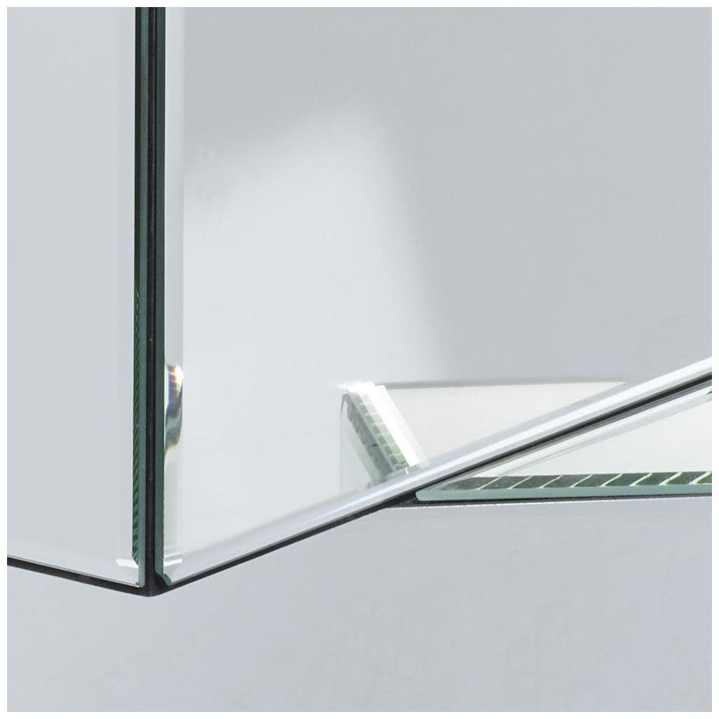 Image 6 Silver Glass Glam Pedestal Table, 15" x 12" x 30" more views