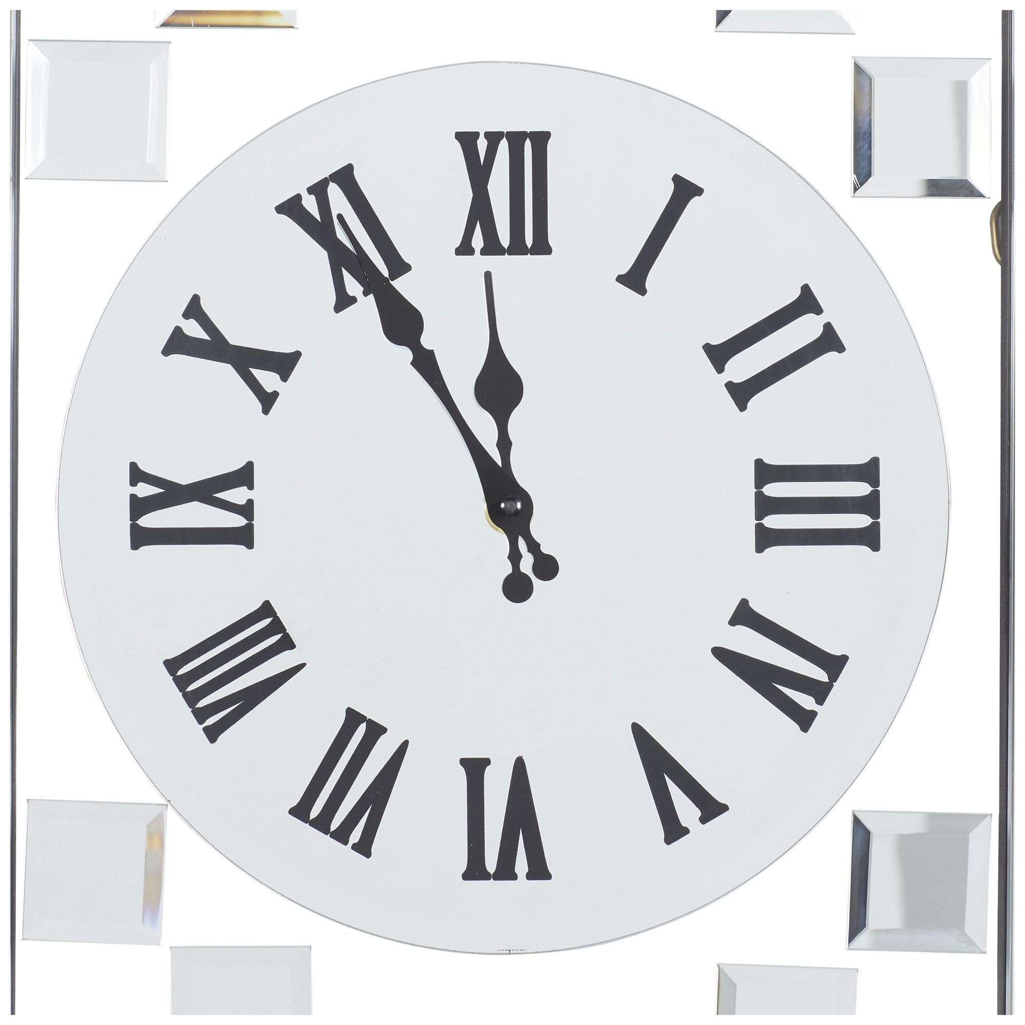 Image 2 Silver Glass Glam Wall Clock, 13" x 1" x 42" more views