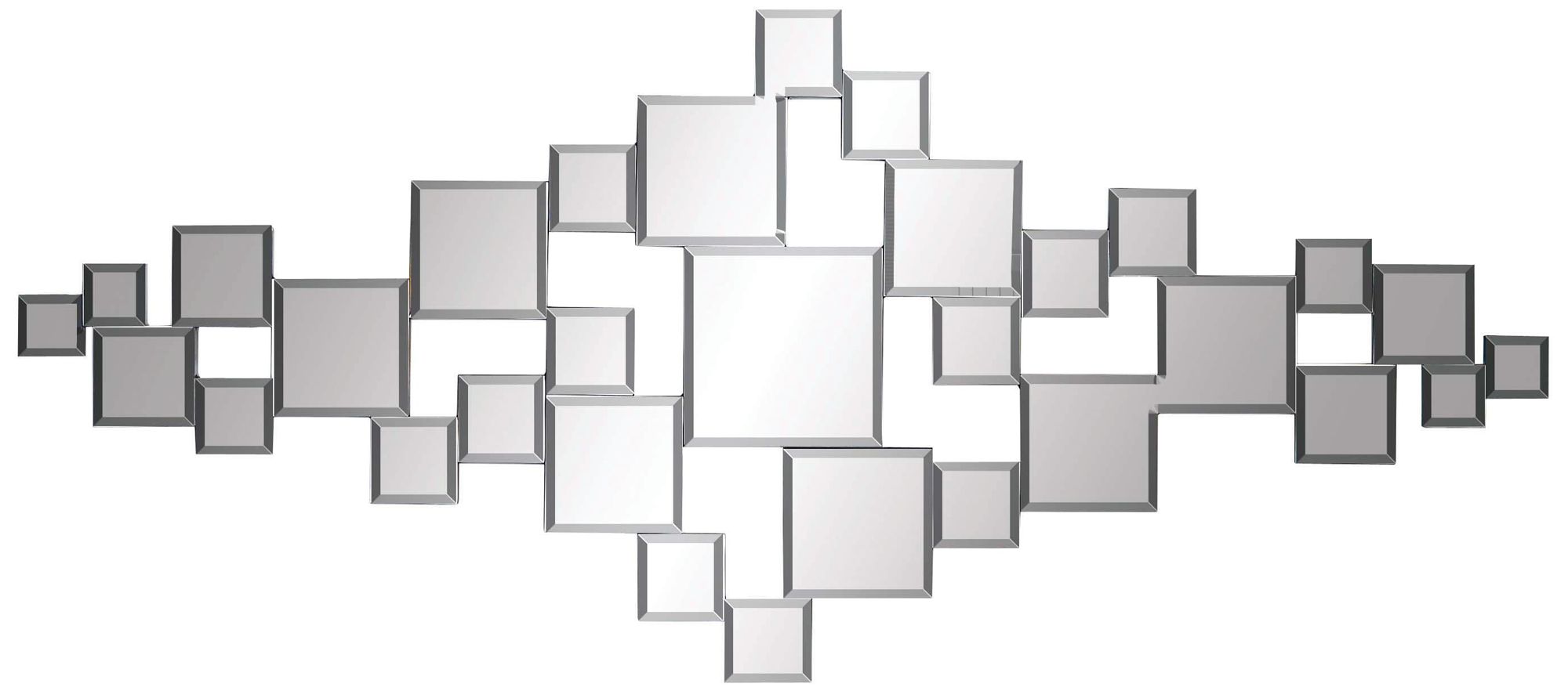 Thumbnail1 of Silver Glass Glam Wall Mirror, 21" x 1" x 48"