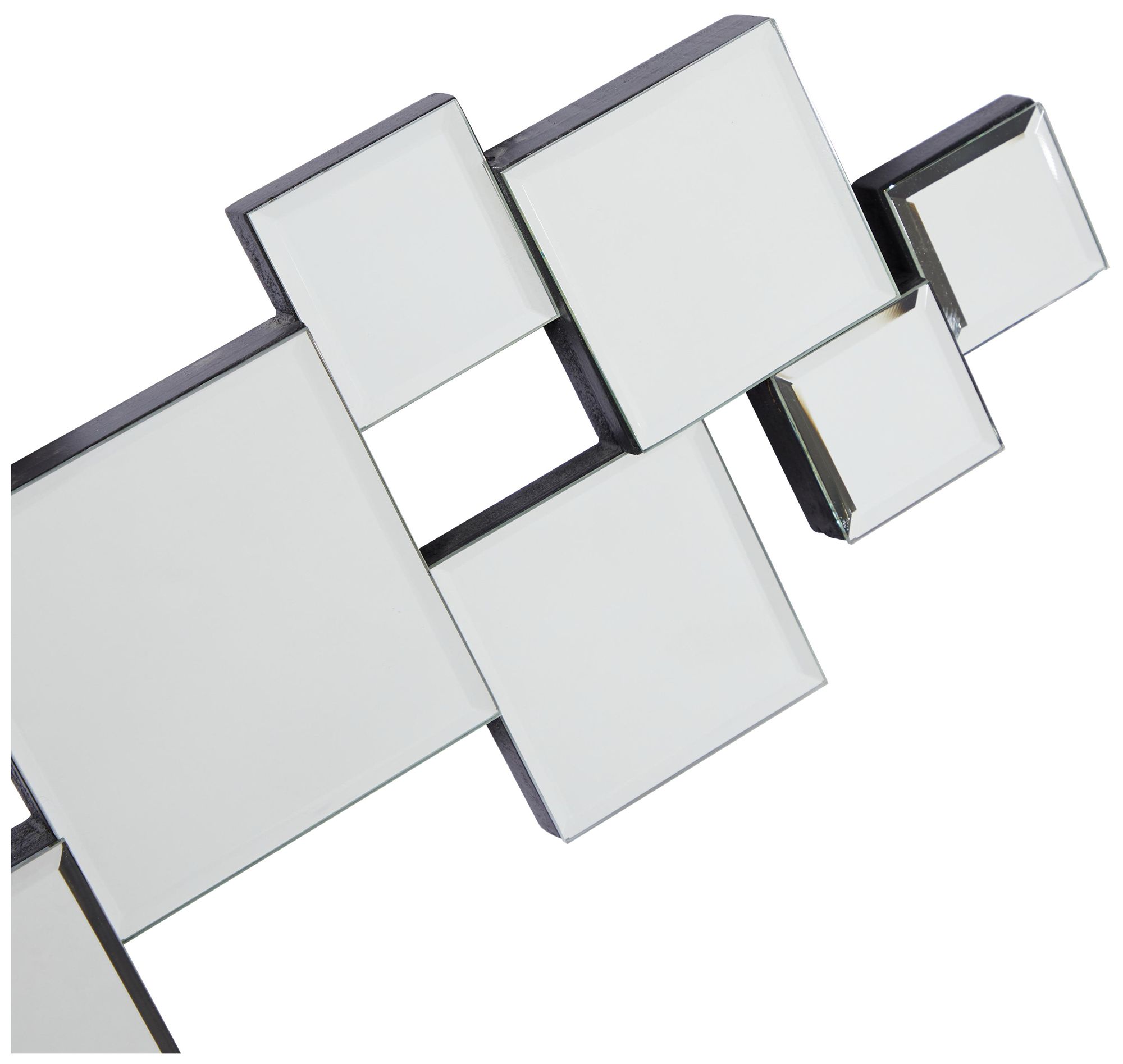 Thumbnail2 of Silver Glass Glam Wall Mirror, 21" x 1" x 48" more views