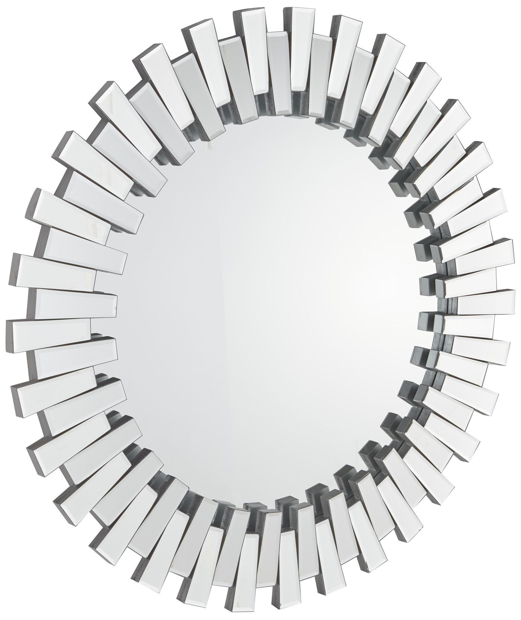 Image 5 Silver Glass Glam Wall Mirror, 42" x 2" x 42" more views