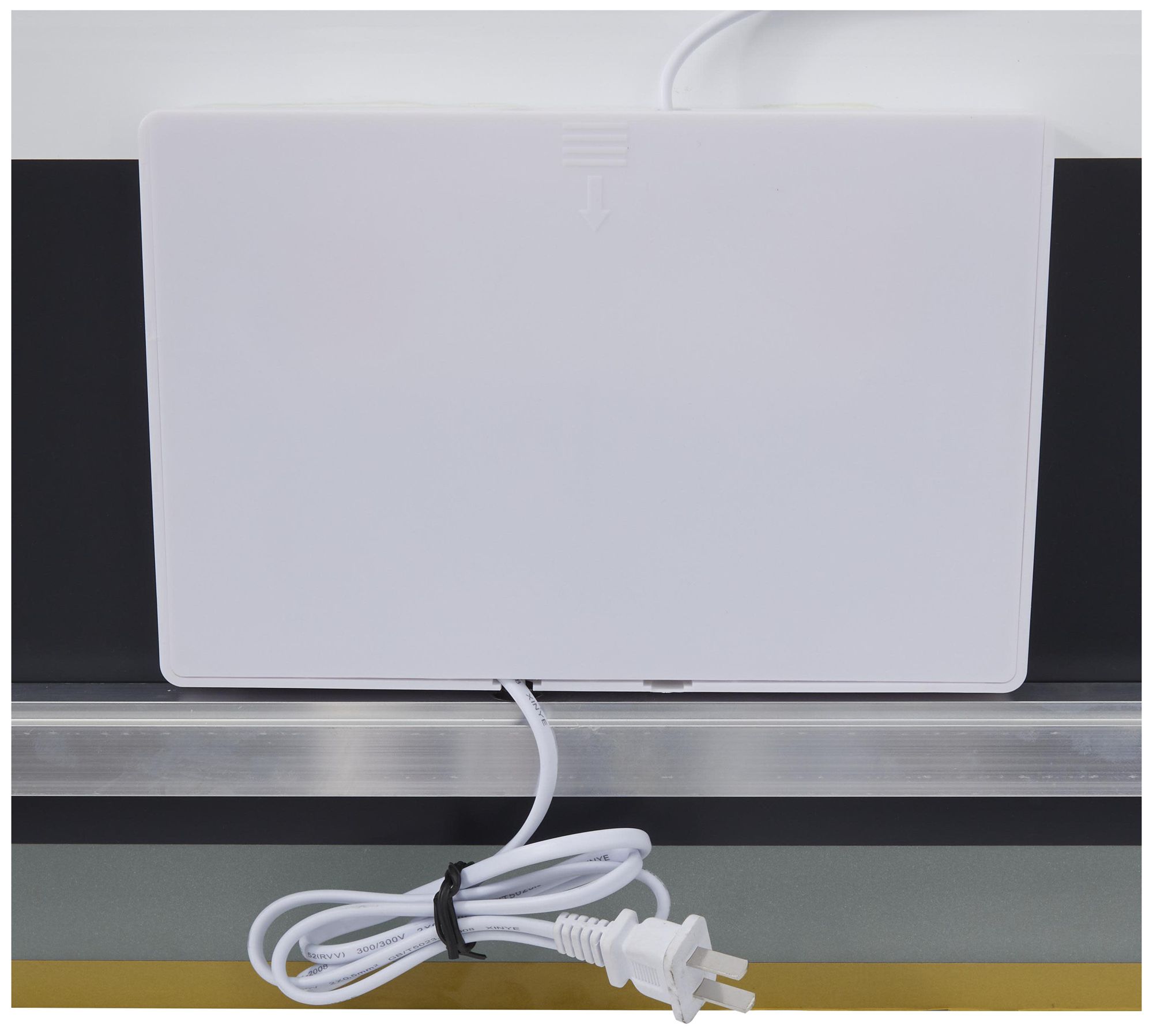 Image 3 Silver Glass Modern Anti Fog Mirror, 51" x 1" x 32" more views