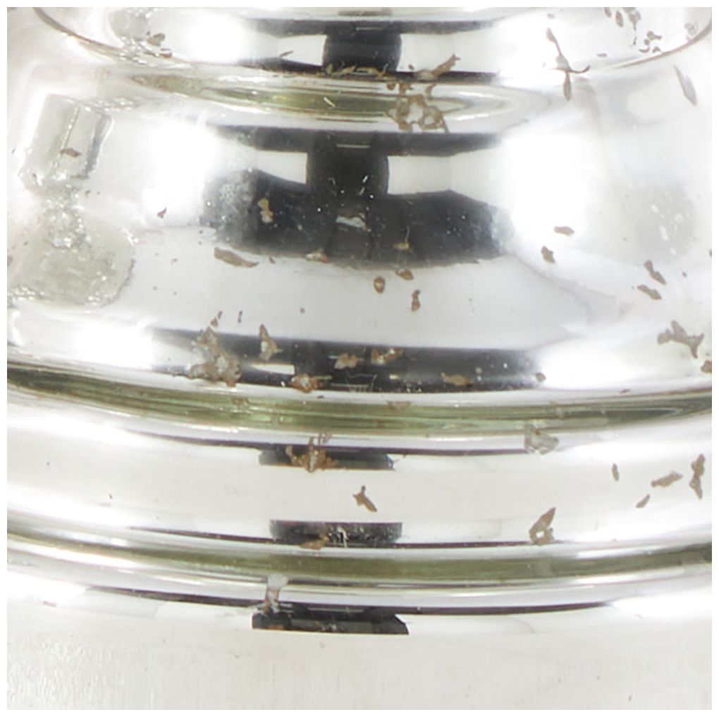 Silver Glass Traditional Candle Holder, S/2 9", 12"H