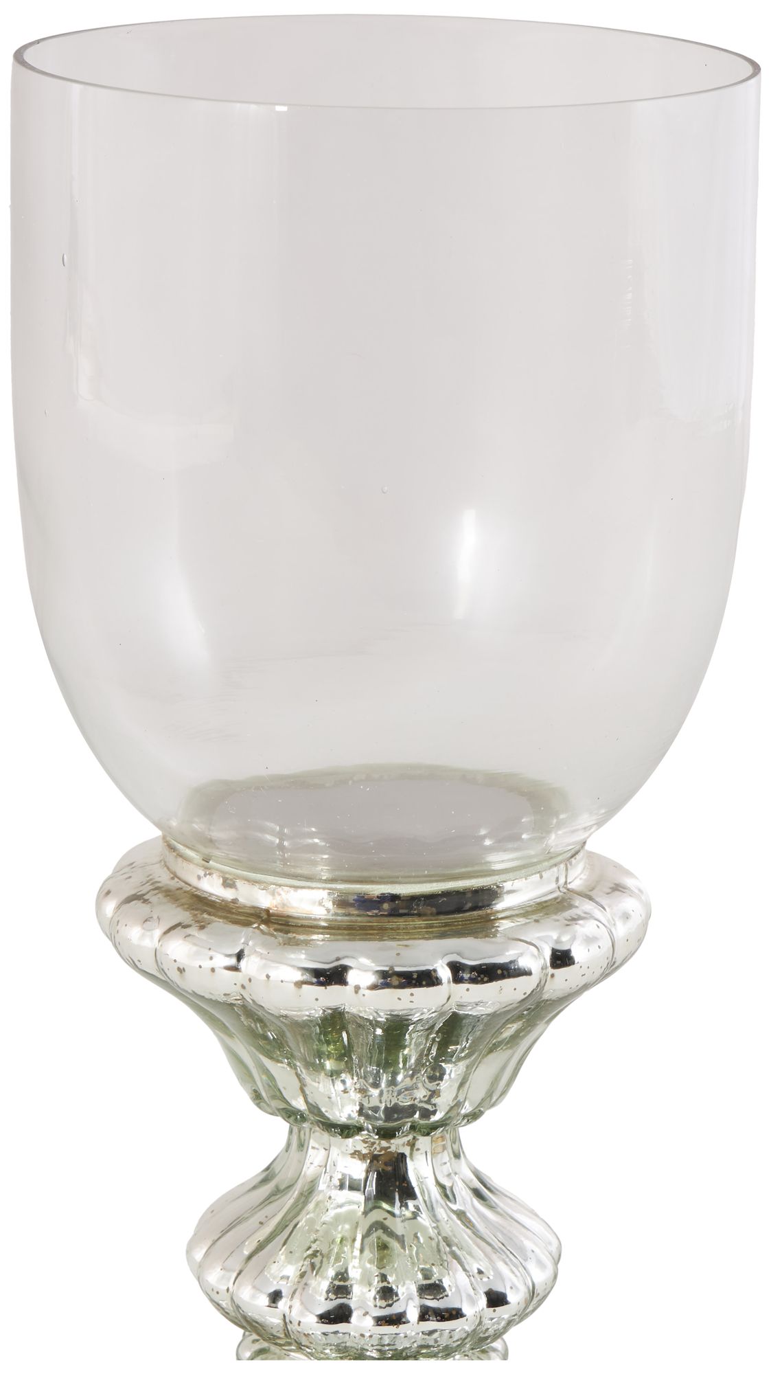 Image 3 Silver Glass Traditional Hurricane Lamp, more views