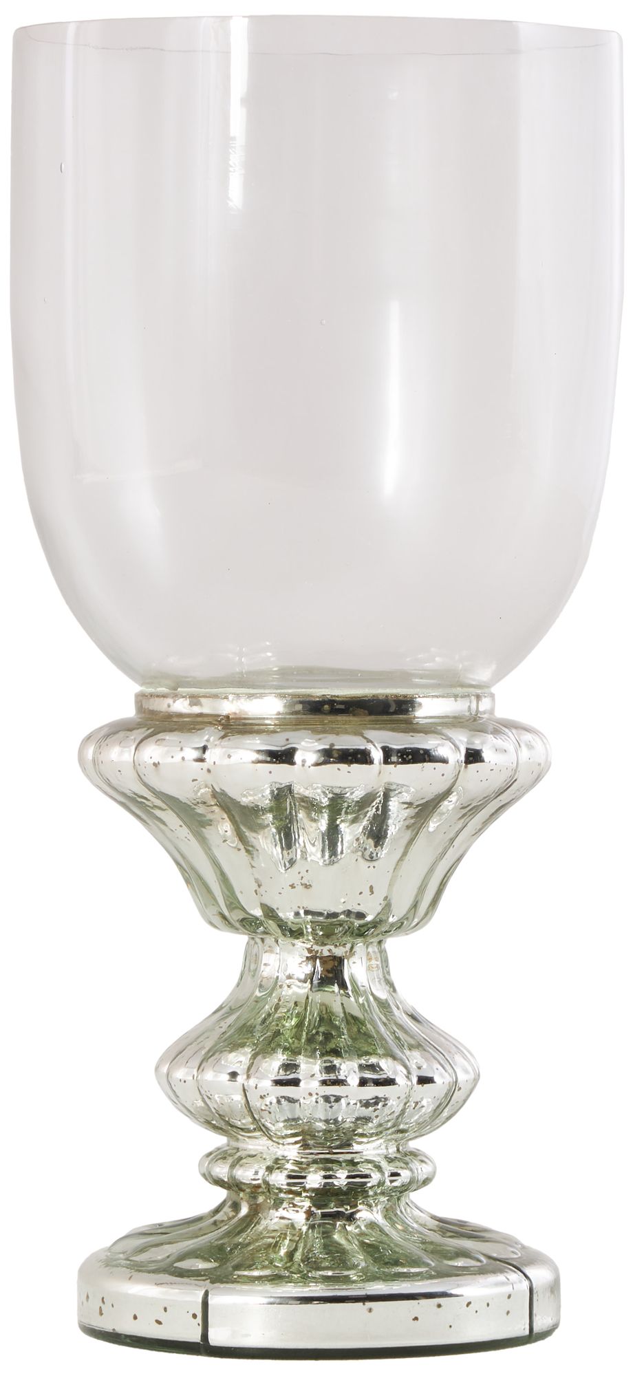 Image 6 Silver Glass Traditional Hurricane Lamp, more views
