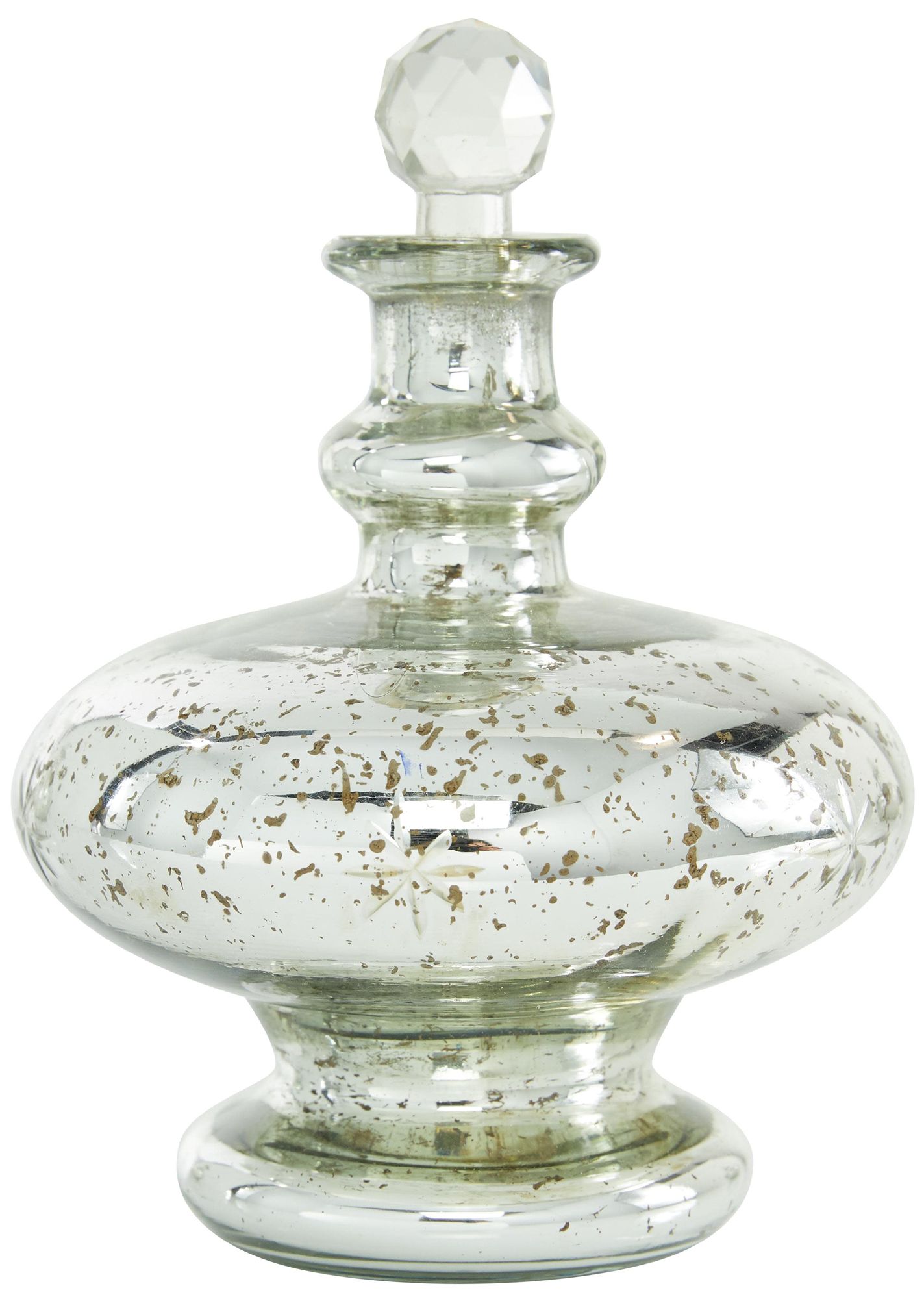 Image 3 Silver Glass Vintage Decorative Jars, S/3 8", 9", 7"H more views