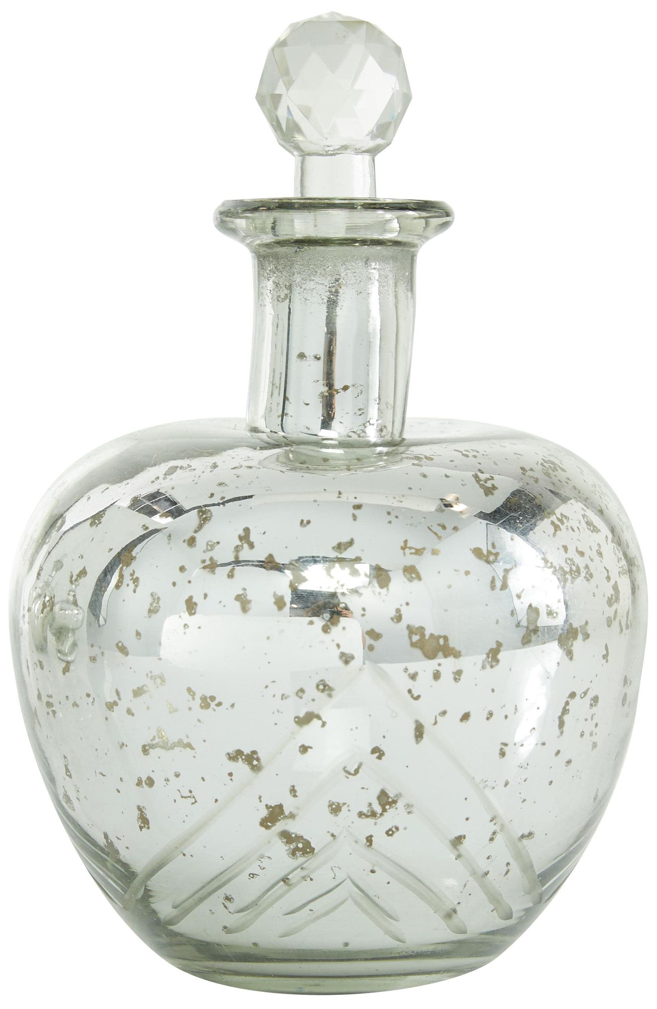 Image 4 Silver Glass Vintage Decorative Jars, S/3 8", 9", 7"H more views