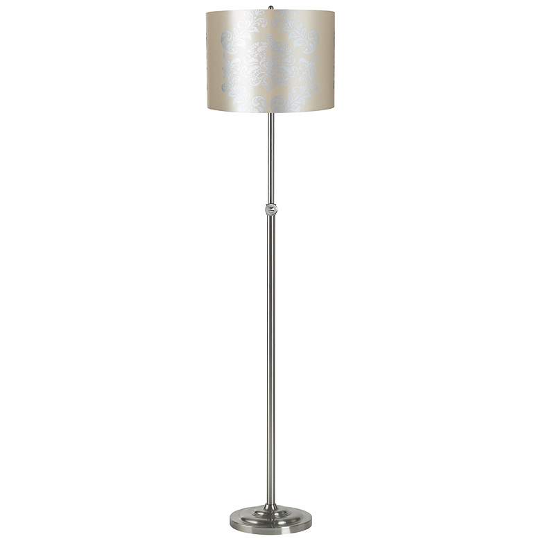Image 1 Silver Graphic Brushed Steel Adjustable Floor Lamp