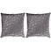 Silver Grey Pebbles Set of Two Pillows