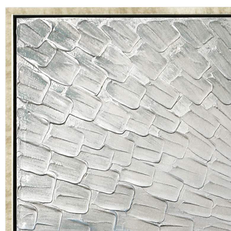 Image 3 Silver Ice 60"H Metallic 3-Piece Framed Canvas Wall Art Set more views