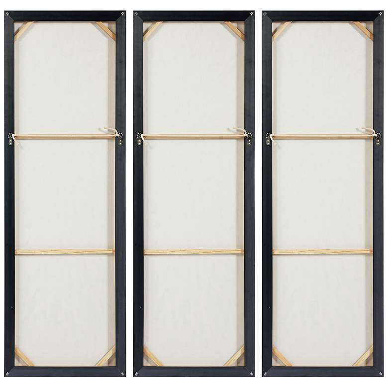 Image 6 Silver Ice 60"H Metallic 3-Piece Framed Canvas Wall Art Set more views