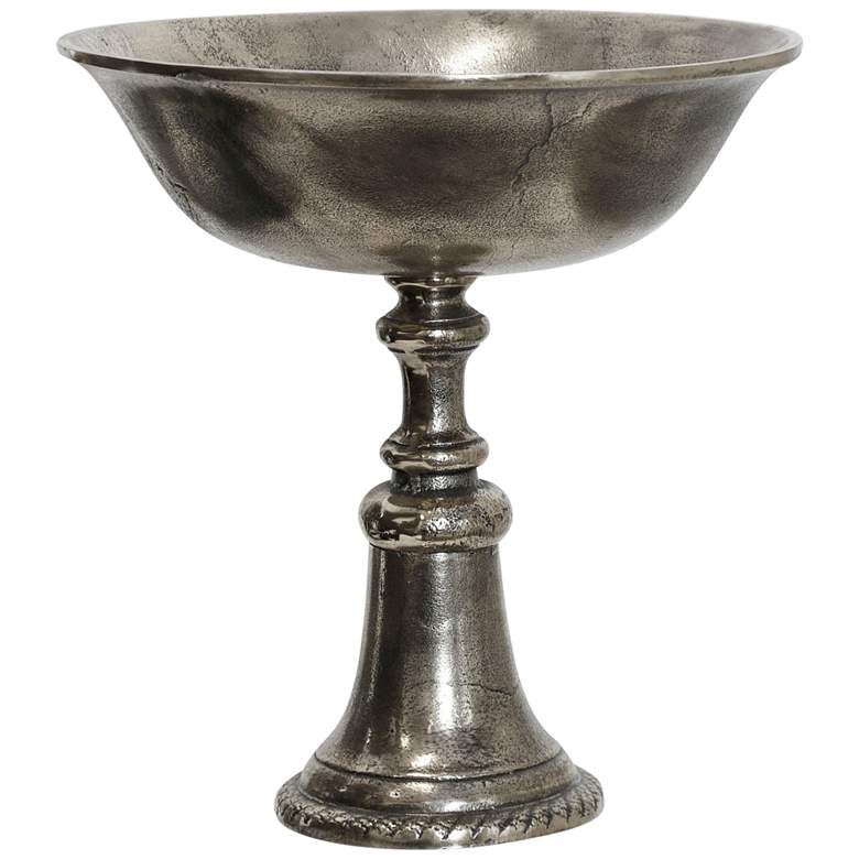 Image 1 Silver - Large Cast Aluminum Serving Stand - 14In Ht. X 20In W. X 14In D.
