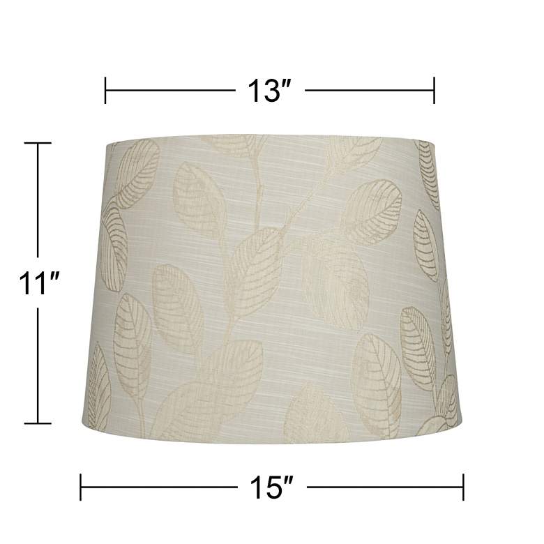 Image 7 Silver Leaf Tapered Drum Lamp Shade 13x15x11 (Spider) more views