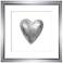 Silver Leafed Heart 9 1/4" Square Framed Wall Art