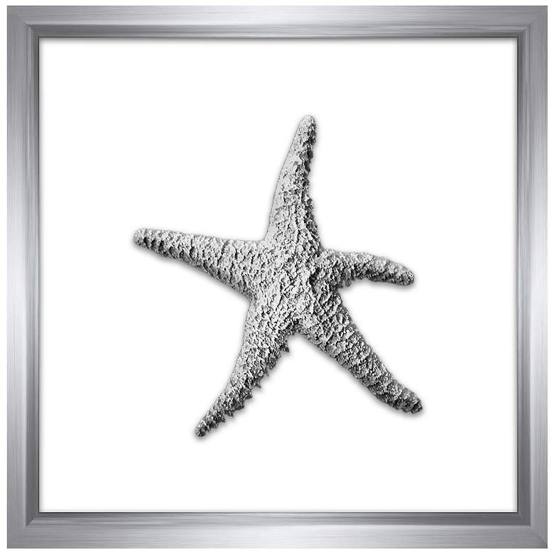 Image 1 Silver Leafed Starfish 16 inch Square Framed Wall Art