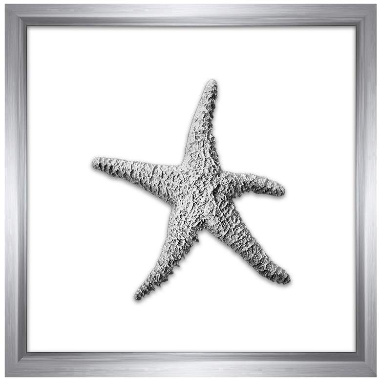 Image 1 Silver Leafed Starfish 16" Square Framed Wall Art